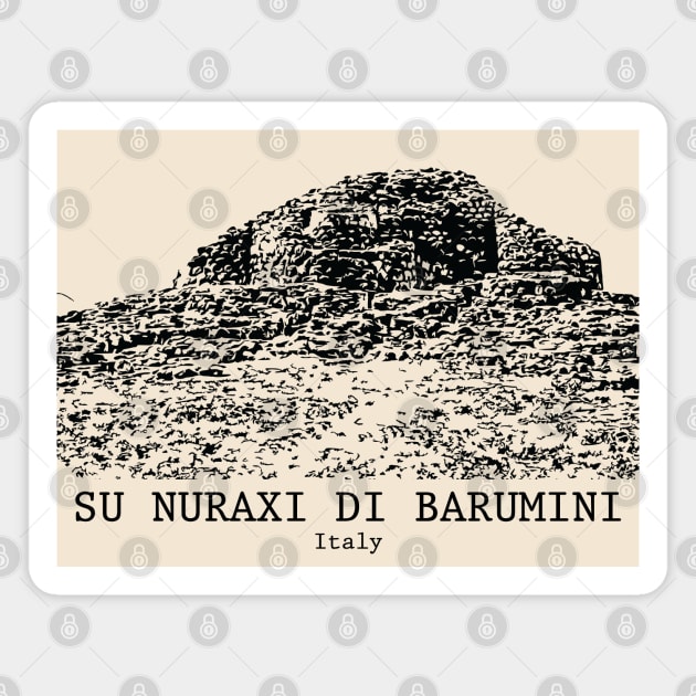 Su Nuraxi di Barumini - Italy Magnet by Lakeric